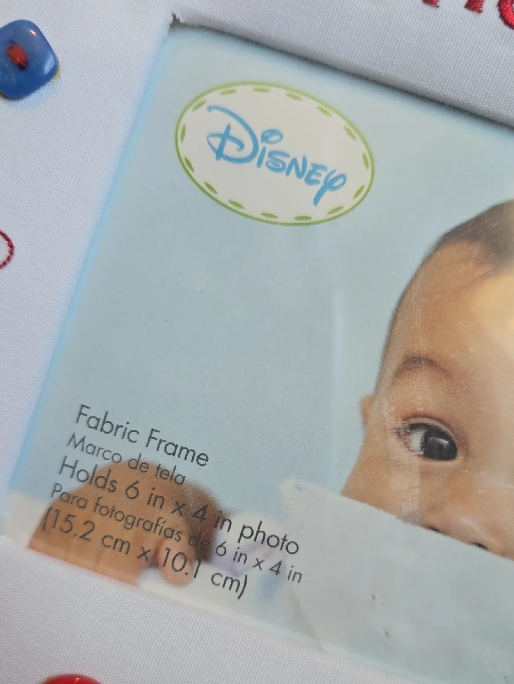Disney Little Charmer White Fabric Baby Photo Frame New
